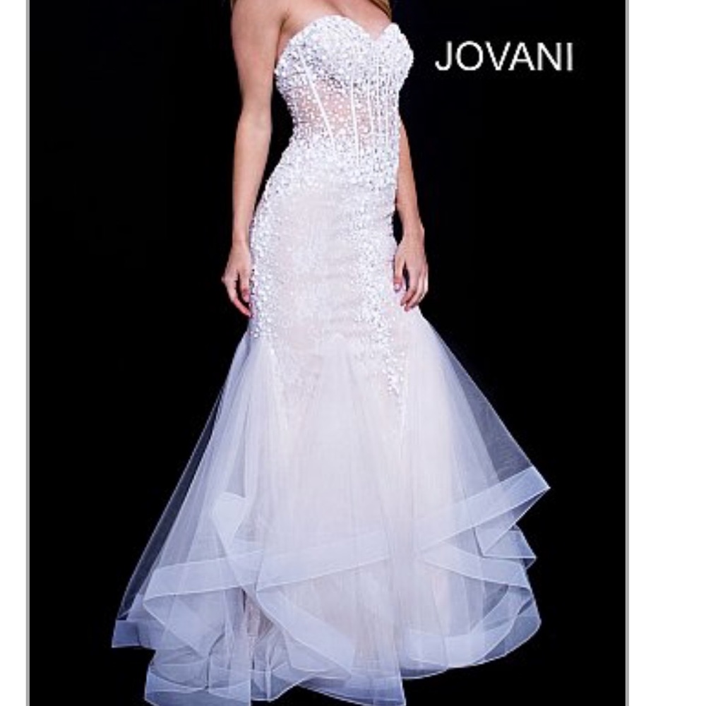Jovani Off White Prom Dress; Style #57428 - Picture 4 of 4